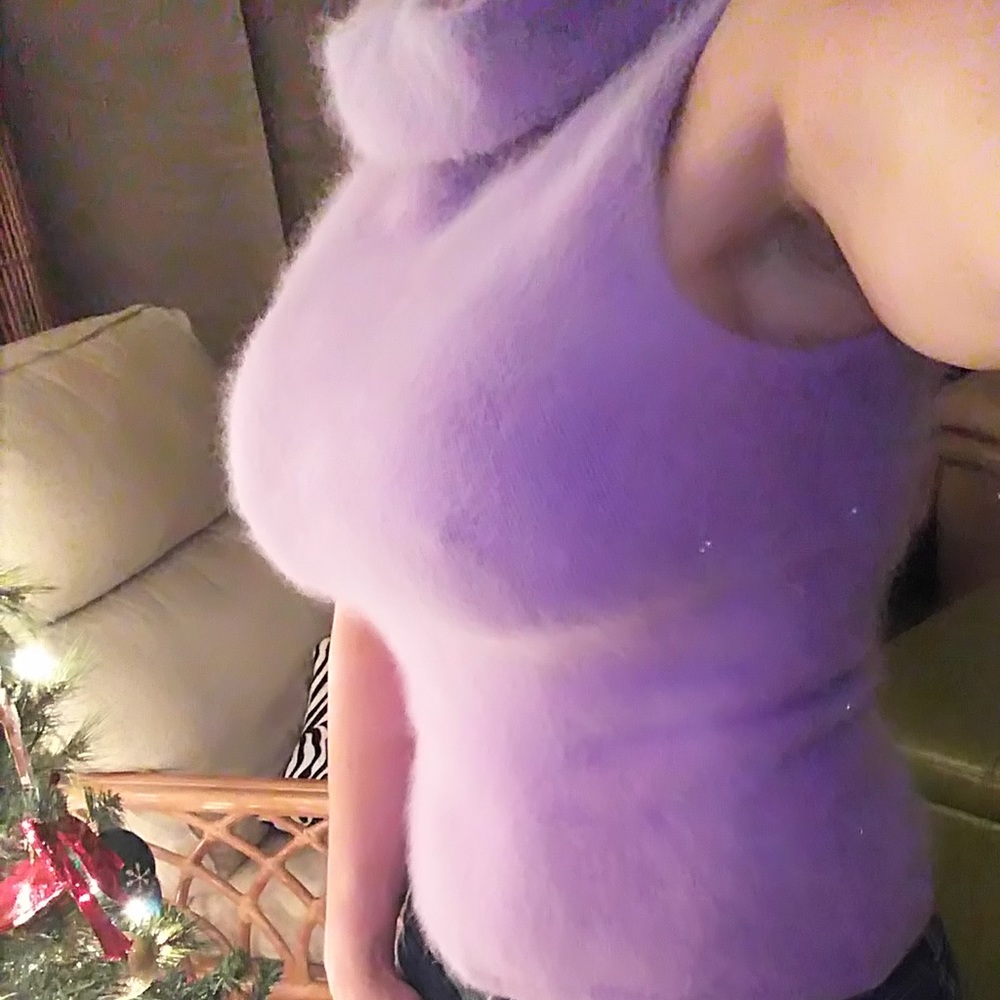 Angora Cow neck Sweater